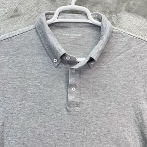 Spier & Mackay Polo Shirt Mens 2XL Gray Cotton Knit Pique quiet money smart